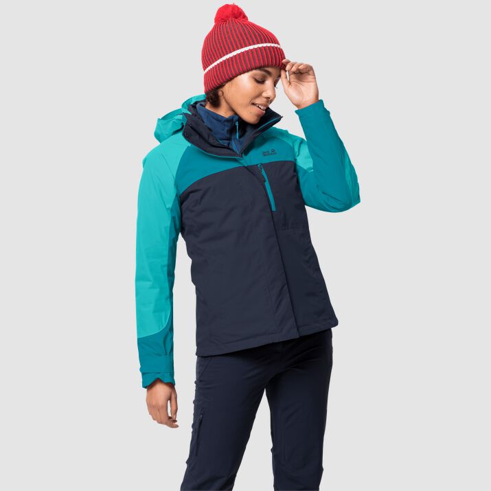 Chamarra Jack Wolfskin Whitney Peak 3in1 Mujer Azul Marino Mexico-7245918